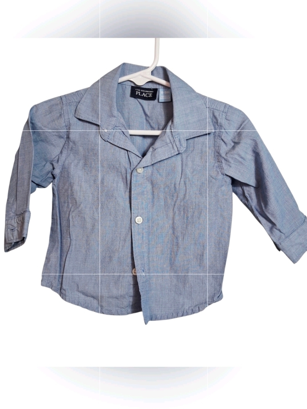 Children's Place | Baby Blue | Button Up Dress Shirt | Size 6-9M Boys